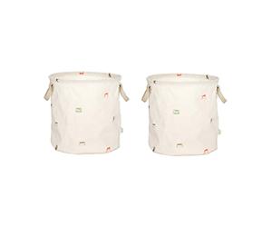 OYOY Cesta de almacenamiento Moira medium Ø32x32 cm 2 piezas. Multi