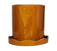 OYOY Maceta con base Nami medium Ø21.5 cm Amber