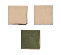 OYOY Paño de microfibra Mundus 30x30 cm 3 piezas Camel-olive