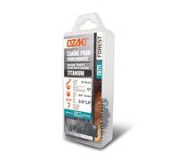 OZAKI - Cadena motosierra 3/8 LP E57 - Titanio - Calibre 1,3 mm (0,05") - Perfil de gubia semicuadrada - 57 Entrenadores