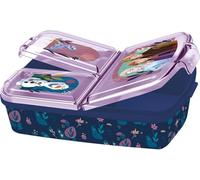 p:os 35451 - Frozen La Reina del Hielo 2 - Fiambrera para niños con 3 Compartimentos, Fiambrera de plástico con Cierre de Clip, Caja de merienda para la guardería, el Colegio y el Tiempo Libre