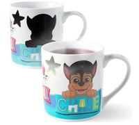 p:os Taza para niños con efecto de cambio de color a partir de 40 °C, 230 ml, idea de regalo para niñas y niños, en caja de regalo de colores, color blanco