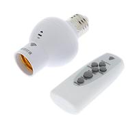 P Prettyia Adaptador de Portalámparas Inalámbrico E27 a E27 con Base de Lámpara de Plástico con Control Remoto