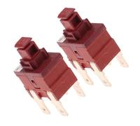 P12-2 8A 250 V Interruptor pulsador con automático, 2 piezas | Interruptor eléctrico 8-A-250 V con mecanismo de bloqueo automático para electrodomésticos e instalaciones industriales