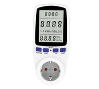 Paaruter Medidor de Potencia Digital LCD de 220 V, VatíMetro, de Corriente, Potencia en KWh, 7 Modelos con Pantalla, Enchufe UE. EU Plug
