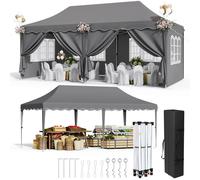 Pabellón para jardín - Carpa plegable - Cubierta - Tienda de campaña para fiestas - Puesto de mercado - 3x6 metros - Resistente a los rayos UV
