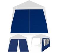 Pabellón plegable de pared lateral Capri Juego de 2 Azul 3x3m