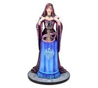 Pacific Giftware Anne Stokes Crystal Ball - Figura de maga con dragón, 25 cm, serie Dragon Friendship, estatua de bruja