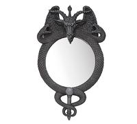 Pacific Giftware Baphomet - Cordel de espejo con dos serpientes y un ala Baphomet