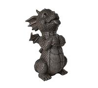 Pacific Giftware Garden Dragon - Escultura Decorativa con Acabado de Piedra, 25,4 cm de Alto