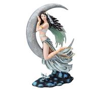 Pacific Giftware Nene Thomas Figura de elfo Moon Lullaby con luna, 30,5 cm, piedra artificial, estatua de hadas