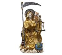 Pacific Giftware Santa Muerte, 9 Pulgadas de Altura, Oro, Resina fundida en FR o, decoraci n del hogar