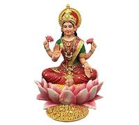 Pacific Trading Lakshmi - Escultura de Estatua de Diosa hindú en Loto