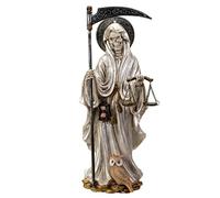 Pacific Trading Santa Muerte - Figura de vestido blanco de muerte de 10 pulgadas