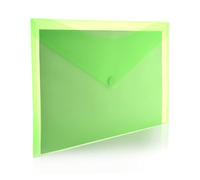 Pack 10 Carpeta Sobre Cierre de V-lock Formato A3/Poster - REF 911 - Colores Classic Translucidos con acabado Soft Touch- 100% ECO by Office Box. (Verde)