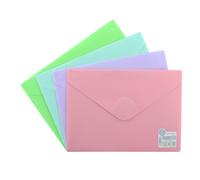 Pack 10 Carpeta Sobre Cierre de Velcro - Tamaño A5/Cuartilla - REF 90405- En 4 Colores Blush Pastel con acabado Soft Touch Fabricados en Polipropileno - 100% Eco -100% Reciclable by Office Box. Assort
