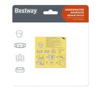 Pack 10 parches de reparación Bestway extra fuertes y Parches de uso bajo el agua para piscinas desmontables, flotadores, hinchables, etc.