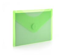 Pack 10 Ud. Carpeta Sobre con Cierre de Velcro - Tamaño A6 para hasta 100 Hojas 80 grs. - REF 909 - 5 Colores Classic Translucidos con Textura Soft Touch - 100% reciclable -by Office Box Green