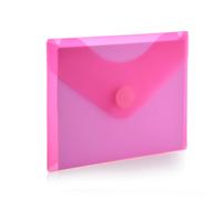 Pack 10 Ud. Carpeta Sobre con Cierre de Velcro - Tamaño A6 para hasta 100 Hojas 80 grs. - REF 909 - 5 Colores Classic Translucidos con Textura Soft Touch - 100% reciclable -by Office Box Red
