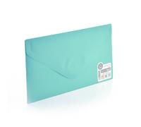 Pack 10 Ud. Carpeta Sobre con Cierre de Velcro - Tamaño Recibo/DL (Carta) para hasta 100 Hojas 80 grs. - REF 90518- 5 Colores Vital Colors Sólidos con Textura Soft Touch - 100% reciclable -by Office B