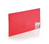 Pack 10 Ud. Carpeta Sobre con Cierre de Velcro - Tamaño Recibo/DL (Carta) para hasta 100 Hojas 80 grs. - REF 90518- 5 Colores Vital Colors Sólidos con Textura Soft Touch - 100% reciclable -by Office B