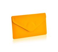 Pack 10 Ud. Carpeta Sobre con Cierre de Velcro - Tamaño Tarjeta para hasta 100 Hojas 80 grs. - REF 906 - 5 Colores Vital Opacos con Textura Soft Touch - 100% reciclable -by Office Box Vital orange