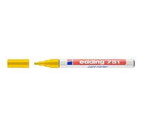 Pack 10 Unidades Edding 751 Rotulador Permanente - Punta Redonda - Trazo entre 1 y 2 mm. - Tinta Opaca - Secado Rapido - Color Amarillo