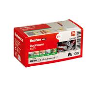 PACK 100 TACOS DUOPOWER Ø5x25mm CAJA 100 unid. 555005 FISCHER