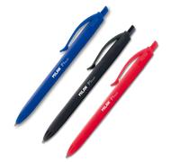 PACK 12 BOLÍGRAFOS MILAN P1 TOUCH PUNTA NORMAL DE 1 MM: 6 AZULES, 3 NEGROS, 3 ROJOS