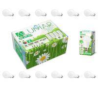 Pack 12 Bombillas LED E27 A60 Luz Blanco Frío 6500K de 12W (equivalente a 85W) 1200 Lúmenes, Bombillas de bajo consumo, Ángulo de haz de 180°, No Regulable, sin parpadeos. (12)