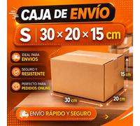 Pack 12 Cajas de Cartón 30 x20x15 cm Resistentes para Envíos, Embalaje y Almacenaje, Cartón Corrugado Kraft Automontable para E-commerce, Mudanza, Ropa, Libros, Cosmética y Productos de Tienda Online