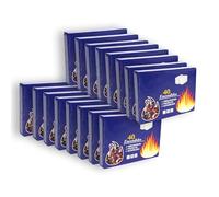 Pack 12 Pastillas de Encendido para Barbacoas y Chimeneas, Encendedor Sólido para Carbón y Leña, Encendido Rápido y Seguro, Ideal para BBQ, Estufas y Camping