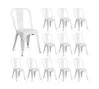 Pack 12 Sillas Industriales Strong 45x54x85cm Thinia Home White