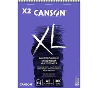 Pack 2 - Álbum Espiral Microperforado, A2, 15 Hojas, Canson XL Mix Media, Grano Texturado 300g