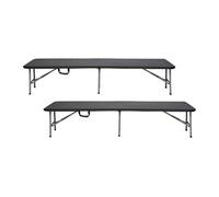 7house Pack 2 Bancos Plegables Catering Efecto Ratán 180x28x43cm 7house