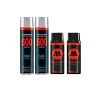 Pack 2 burner plata y 2 coversall negro Molotow
