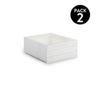 Pack 2 cajones iliada blanco - vintage white 68 x 33,5 x 90 cm