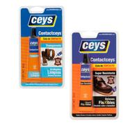 Pack 2 Cola de Contacto Contactceys Uso General | Adhesivo Neopreno Transparente | Pega Madera, Cuero, Goma, Fórmica y Más