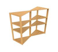 Thinia Home Pack 2 Estanterías Esquineras en Bambú con 3 Niveles Canoply 80x36.5x33.5cm Thinia Home