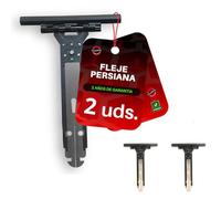 [Pack 2] Flejes Persianas Enrollables - Soporte Persiana Enrollable Universal para Lamas de PVC y Aluminio - Repuestos Persianas de Acero Inoxidable y Nylon, 15,5 cm - Fácil Instalación