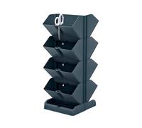 Pack 2 maceteros verticales prosperplast mini cascade de plastico en color antracita 19,5 (largo) x 11,4 (ancho) x 47,5 (alto) cm con 2 tijeras de jar