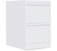 Pack 2 - OFITURIA ® Archivador Metálico Organizativo De Oficina Blanco con 2 Cajones para Carpetas DIN A4 Y Folio, Documentos con Llave, 62 X 46 X 72
