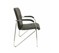 Pack 2 sillas Samba similpiel negro estructura cromada
