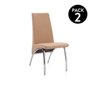 Pack 2 Sillas De Comedor Lise Tex Beige 44 X 95 X 61 Cm
