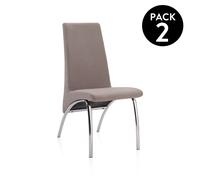 Pack 2 sillas de comedor Lise Tex marengo