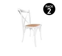 Pack 2 sillas de comedor Provenza Rattan - white