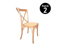 Pack 2 sillas de comedor Provenza Rattan - clear