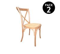 Pack 2 sillas de comedor Provenza Rattan - clear