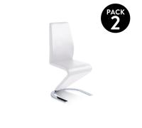 Pack 2 sillas de comedor Rin símil piel White