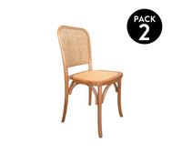 Pack 2 sillas de comedor Toscana Rattan - clear
